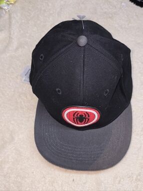Disney Parks Marvel Spider-Man Icon Baseball Cap Hat Black New with Tags